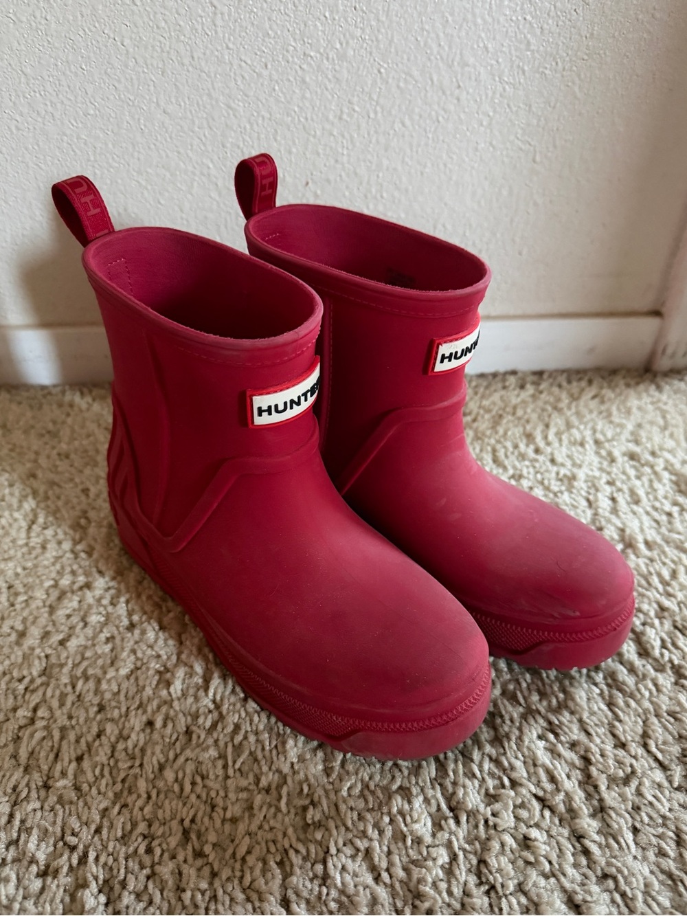 Hunter red boots size 5 W
